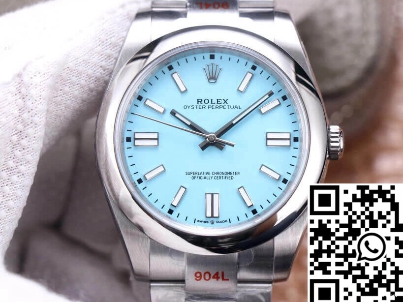 Blue 41MM M124300-0006 EW Dial Factory Turquoise Oyster Perpetual Rolex 1216